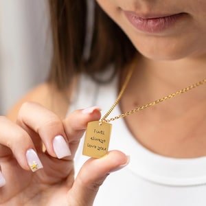 Colar de caligrafia personalizado, joias com assinatura memorial gravada, colar de desenho infantil manuscrito personalizado, presente de dia das mães