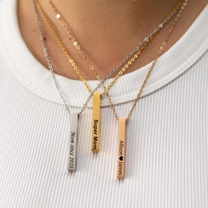 Collar personalizado 4D para mamá con nombres de niños, collar grabado para mamá primeriza, regalo para el Día de la Madre, collar personalizado con el nombre de la abuela, regalo extra para mamá
