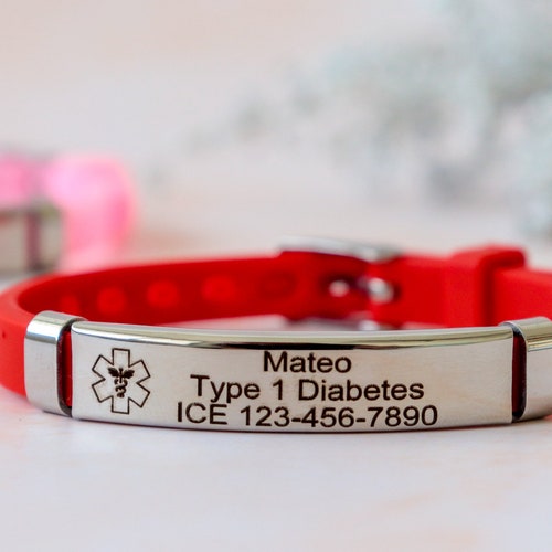 Emergency Bracelet Personalized Medical Alert Bracelet Etsy