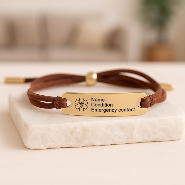 Pulseira de emergência, pulseira de identificação médica feminina, pulseira para diabéticos, pulseira de alerta médico para cordão umbilical, pulseira para autismo, pulseira para alergia