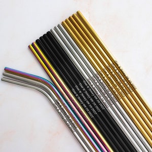 50-Pack Stainless Steel Straws,8.5Inch Reusable Drinking Metal