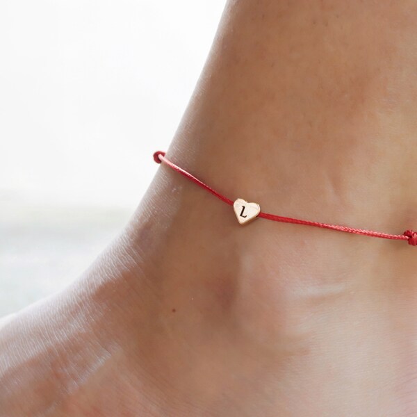 Heart Ankle Bracelet Etsy