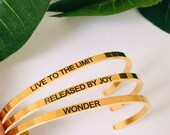 Personalized inspirational bracelet, motivation bracelet, custom quote bracelet, message bracelet, be brave bracelet, best friend bracelet