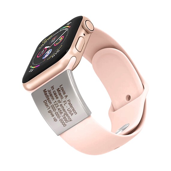 Alert ID Tag for Watch Band Engraved Apple Watch Safety | Etsy Ireland