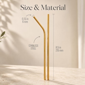 Personalized Reusable Metal Straw Set, Custom Party Favors, Wedding Guest Gift, Engraved Stainless Steel Drinking Straws, Eco Friendly Straw image 3