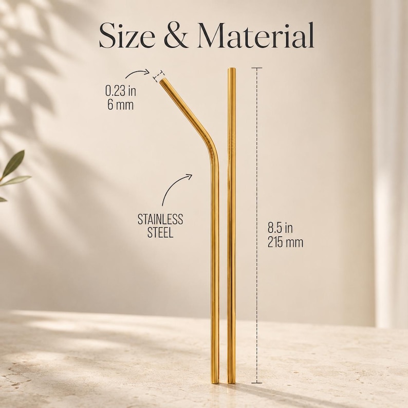 Personalized Reusable Metal Straw Set, Custom Party Favors, Wedding Guest Gift, Engraved Stainless Steel Drinking Straws, Eco Friendly Straw image 3