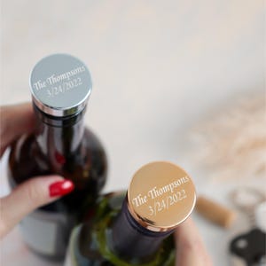 Custom Engraved Wine Bottle Stopper, Wine Gifts for Women, Wine Stopper Birthday Gift, Personalized Wedding Guest Party Favors For Invites