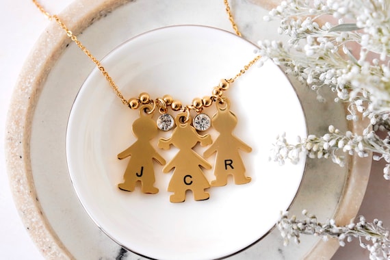 Kids name necklace, mom necklace with kids names, new mom necklace, mom and daughter necklace, mom son necklace, family necklace