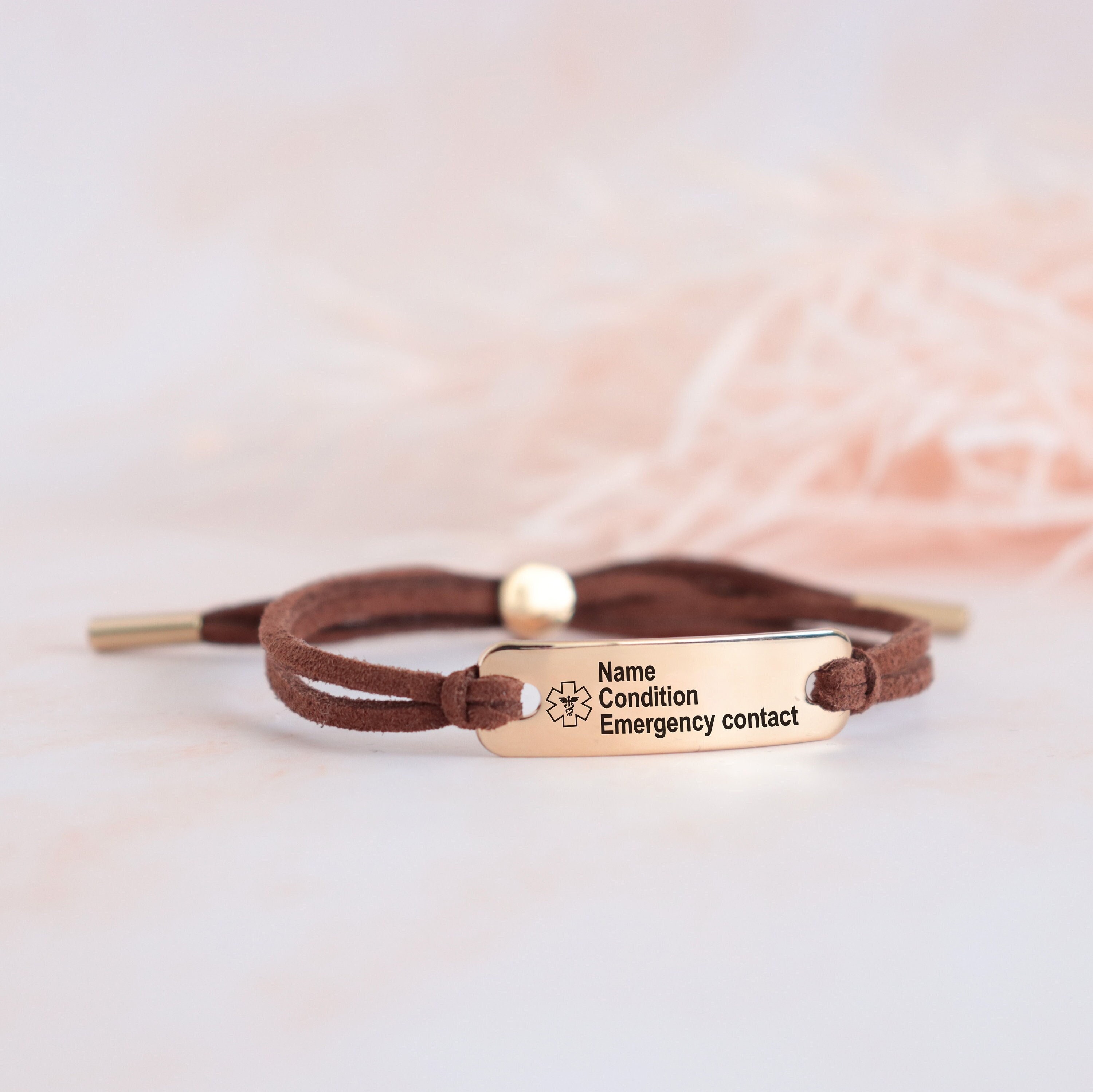 Emergency Bracelet Medical Id Bracelet Women Diabetic Bracelet