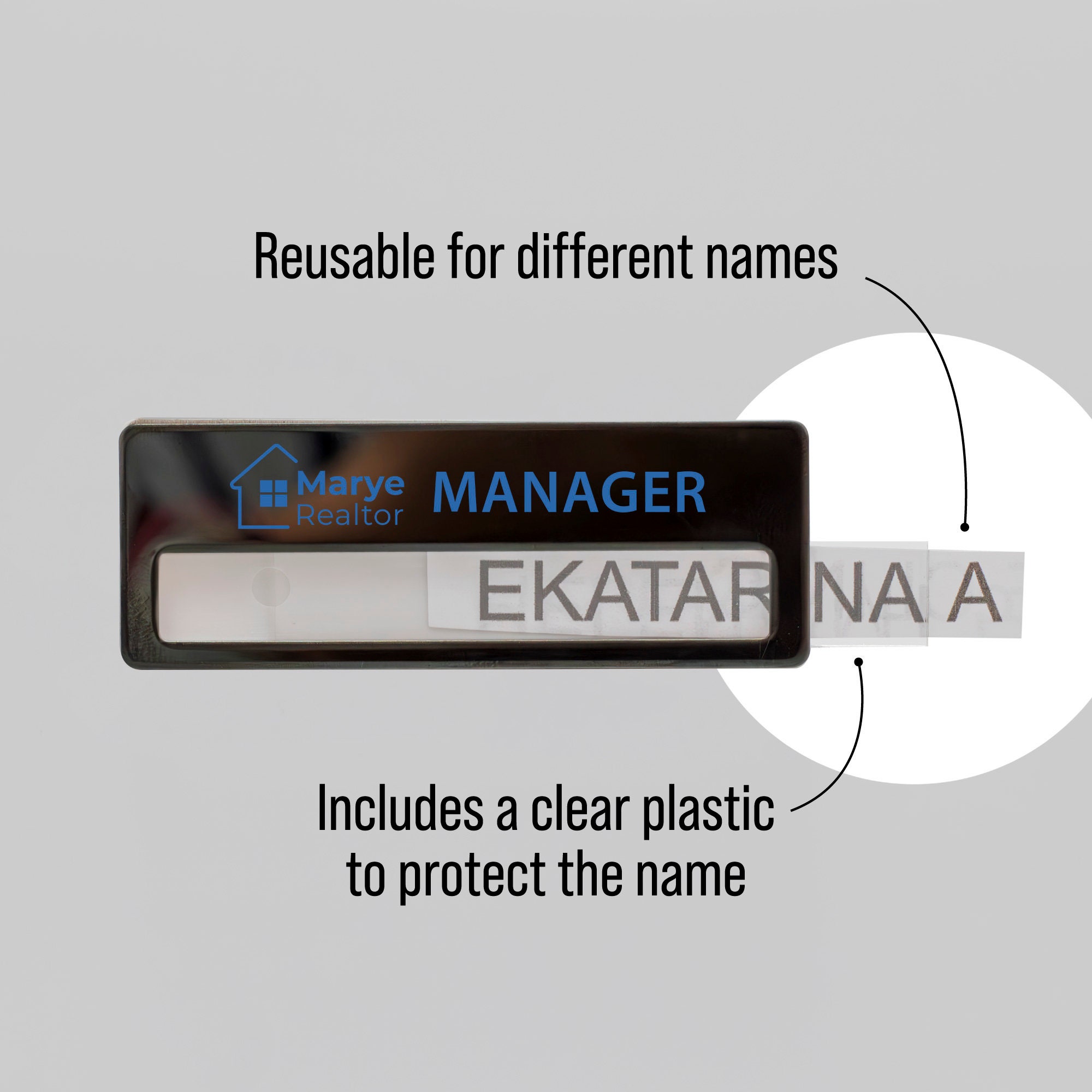 Custom Name & Logo Identification Badge in Full Color, Personalized ...