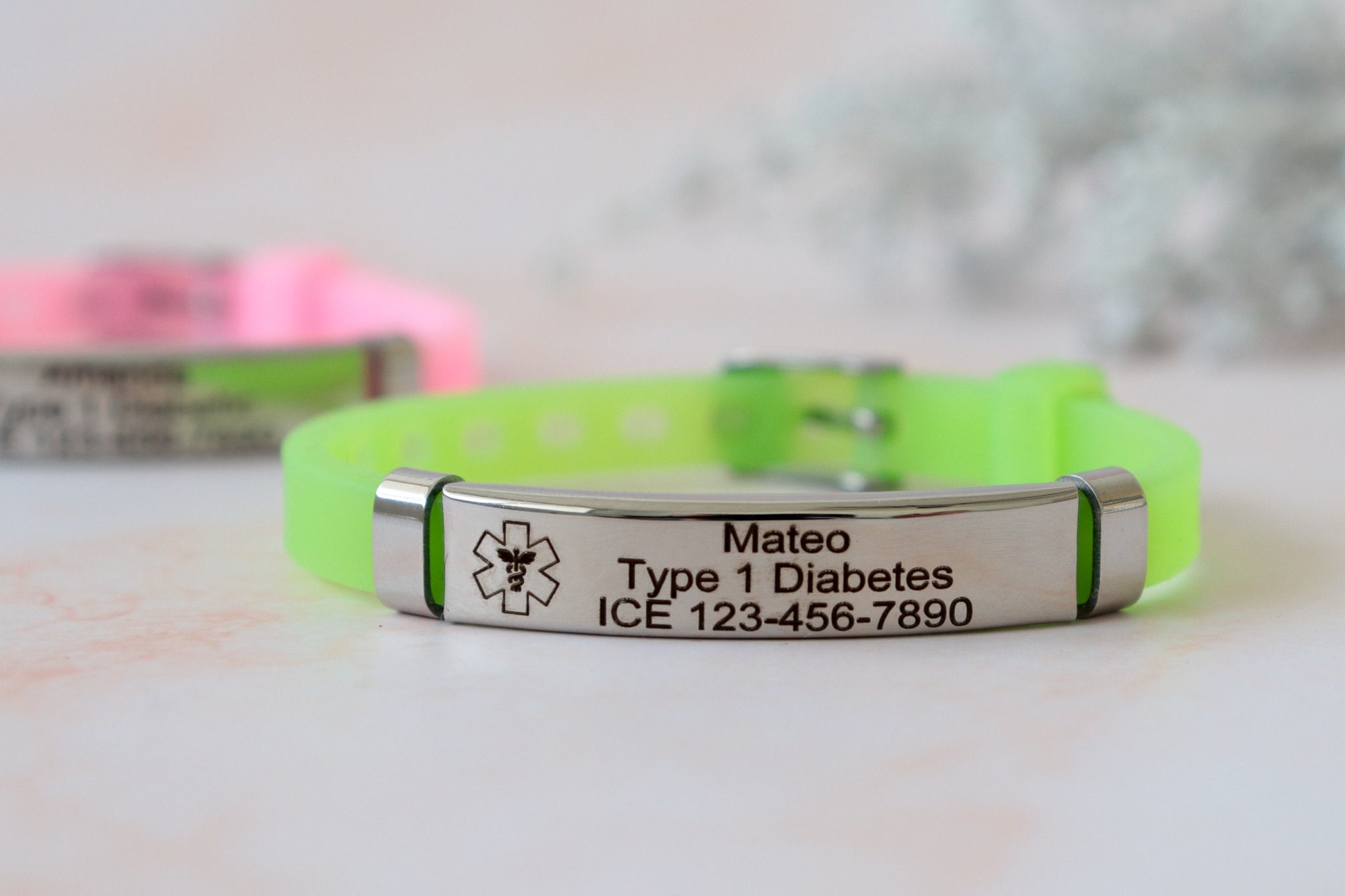 Kids Emergency Bracelet Personalized Medical Alert Bracelet Etsy
