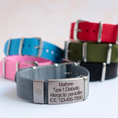 Personalized Medical Alert Bracelet Emergency Bracelet Etsy