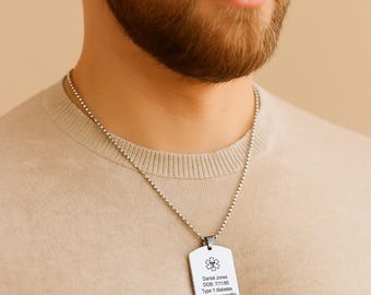 Cupimatch Targhetta Medica Militare Personalizzata: In Acciaio Inox, Incisione Gratuita, Per Emergenze