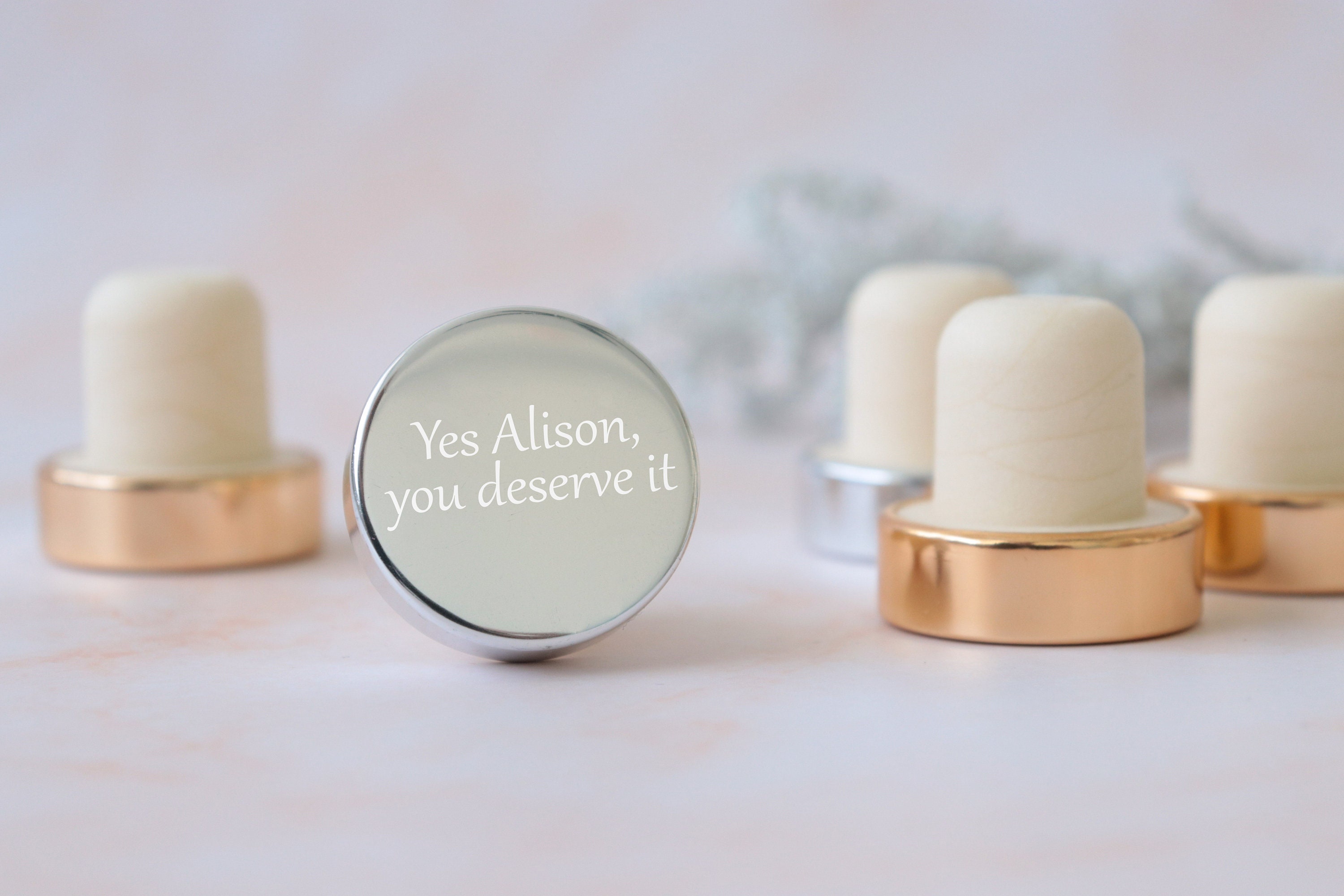 Custom engraved wine bottle stopper, wine gifts for women, wine stopper birthday gift, personalized wedding guest party favors for invites