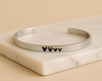 Personalisierte Disney Familie Armband für Frauen, benutzerdefinierte Mickey & Minnie Armband, Mama Maus Schmuck, Disney Liebhaber Schmuck Geschenk