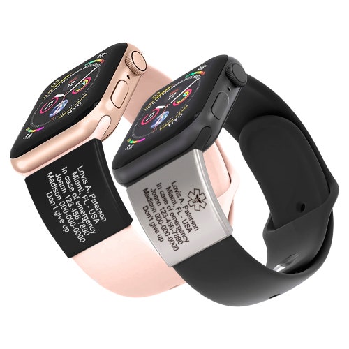 Medical Alert ID Tag for Watch Band ID Tag for Apple Watch Etsy