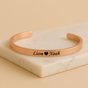 Custom Couples Names Bracelets, Personalized His & Hers Bracelets, Anniversary Long Distance Relationship And Best Friends Gift