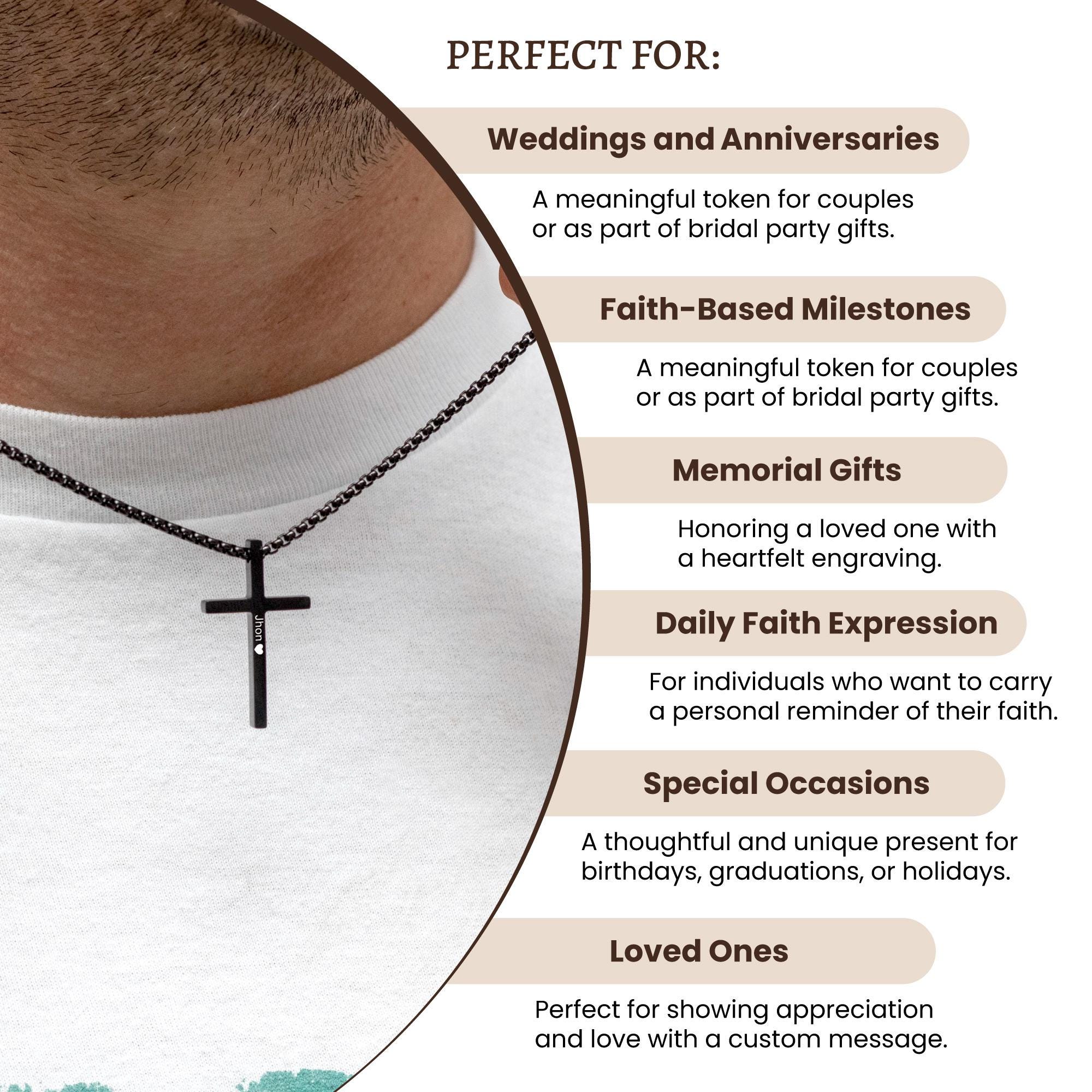 Only Faith Collana Personalizzata Con Nome In Acciaio Inossidabile - Regalo Con Messaggio Originale, Made In Spain