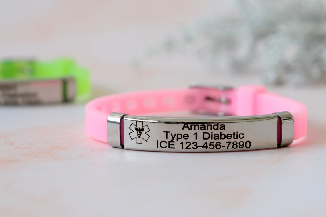 Kids Emergency Bracelet Personalized Medical Alert Bracelet Etsy