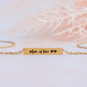 Custom Mama Mouse Necklace, disney necklace for women, personalized bar necklace, disney wedding, horizontal bar necklace, disney jewelry image 3