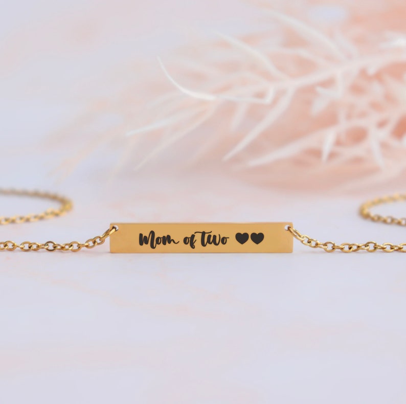 Custom Mama Mouse Necklace, disney necklace for women, personalized bar necklace, disney wedding, horizontal bar necklace, disney jewelry image 3