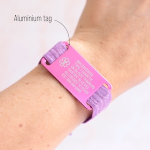 Running sport bracelets, medical id bracelet tag, medical alert, Kids Id bracelets, emergency information band, couples running bracelet image 8