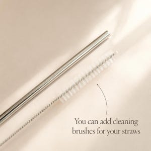 Personalized Reusable Metal Straw Set, Custom Party Favors, Wedding Guest Gift, Engraved Stainless Steel Drinking Straws, Eco Friendly Straw image 5