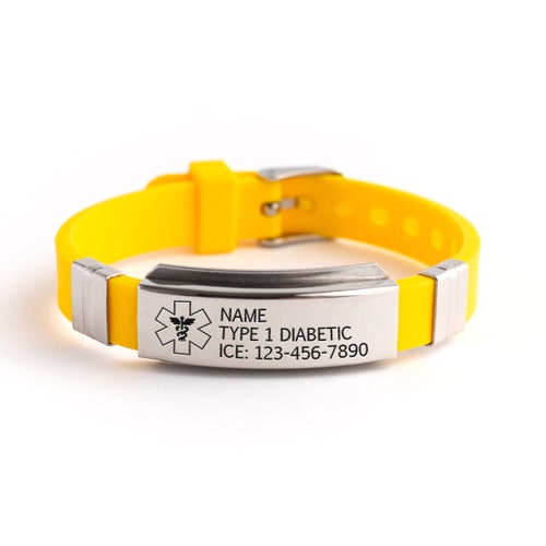 Emergency Bracelet Personalized Medical Alert Bracelet Etsy