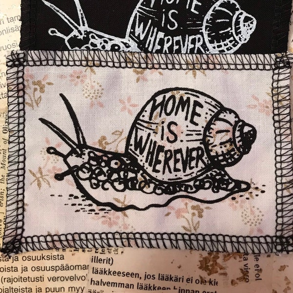 Home is wherever - screen printed sew on patch