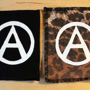 A For Anarchy - screen printed sew on patch