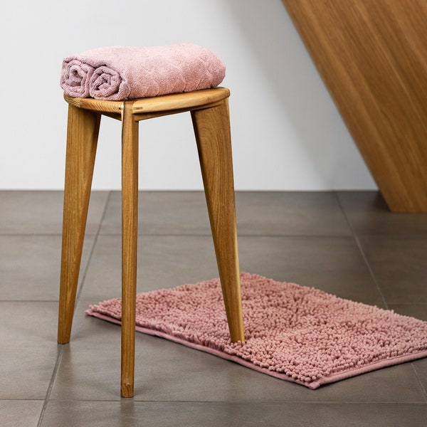 Acacia Stool 45 - Shower stool - Bathroom stool - Three legged - Wooden stool - Shower bench - Sauna - Bench - Hardwood furniture - Handmade