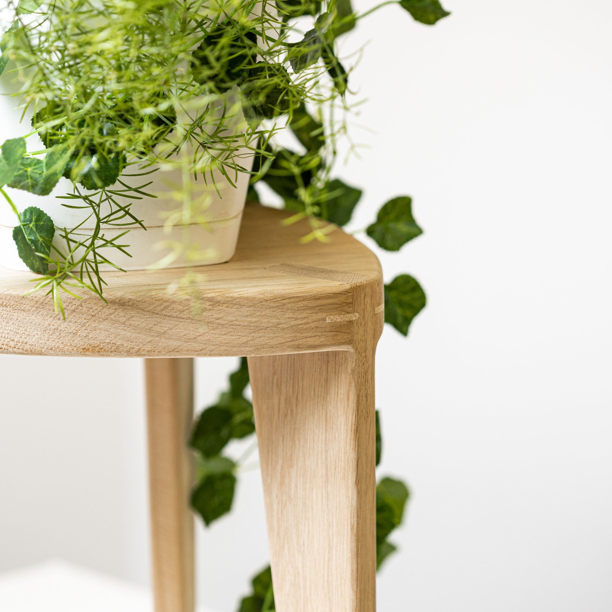 Oak plant stand Wooden table Plant stand wood Tall pot flower Etsy