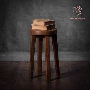 Nightstand, Side Table, Bedside Stool, Nightstand, Handmade Minimalist Accent Furniture, Natural Oil Finish. Bring warmth and simplicity to your home with this handmade solid walnut wood stool. Crafted from steamed walnut and finished with natural oil, this piece showcases the unique beauty of the wood grain while offering exceptional strength and stability.