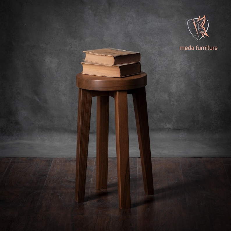Nightstand, Side Table, Bedside Stool, Nightstand, Handmade Minimalist Accent Furniture, Natural Oil Finish. Bring warmth and simplicity to your home with this handmade solid walnut wood stool. Crafted from steamed walnut and finished with natural oil, this piece showcases the unique beauty of the wood grain while offering exceptional strength and stability.