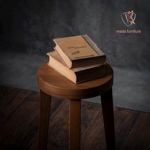 Nightstand, Side Table, Bedside Stool, Nightstand, Handmade Minimalist Accent Furniture, Natural Oil Finish. Bring warmth and simplicity to your home with this handmade solid walnut wood stool. Crafted from steamed walnut and finished with natural oil, this piece showcases the unique beauty of the wood grain while offering exceptional strength and stability.