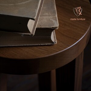 Nightstand, Side Table, Bedside Stool, Nightstand, Handmade Minimalist Accent Furniture, Natural Oil Finish. Bring warmth and simplicity to your home with this handmade solid walnut wood stool. Crafted from steamed walnut and finished with natural oil, this piece showcases the unique beauty of the wood grain while offering exceptional strength and stability.