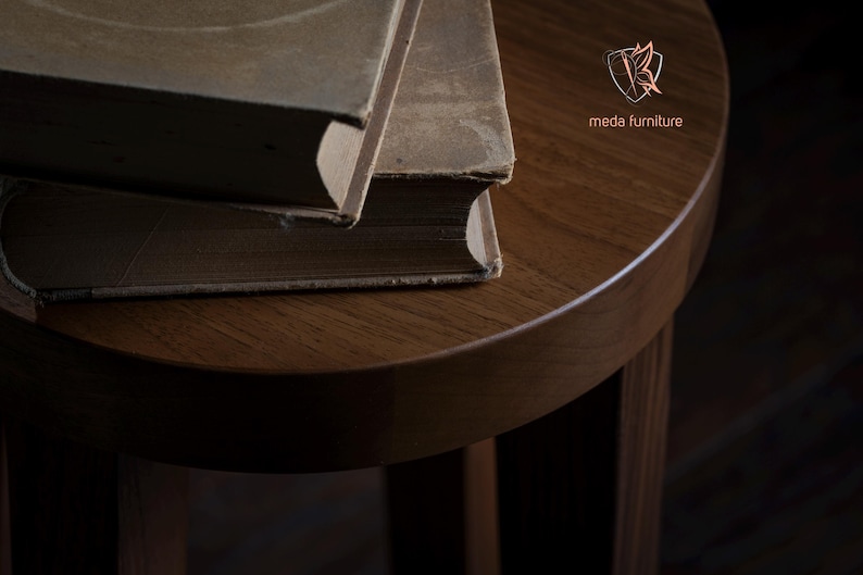 Nightstand, Side Table, Bedside Stool, Nightstand, Handmade Minimalist Accent Furniture, Natural Oil Finish. Bring warmth and simplicity to your home with this handmade solid walnut wood stool. Crafted from steamed walnut and finished with natural oil, this piece showcases the unique beauty of the wood grain while offering exceptional strength and stability.