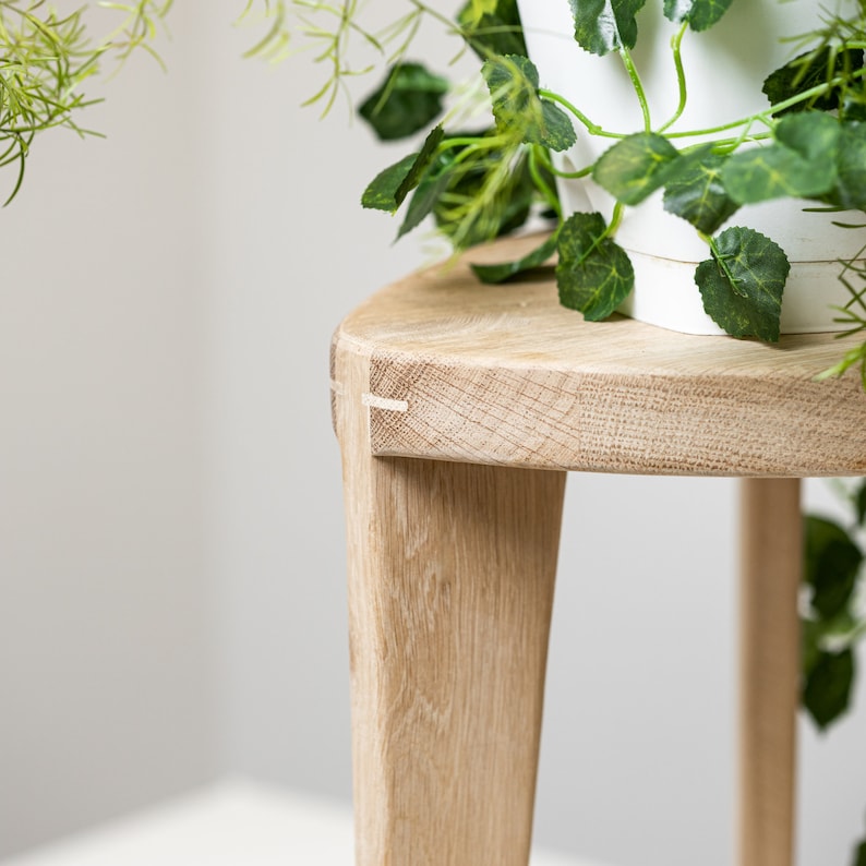 Oak Plant Stand Plant Stool Wooden Table Plant Stand Etsy