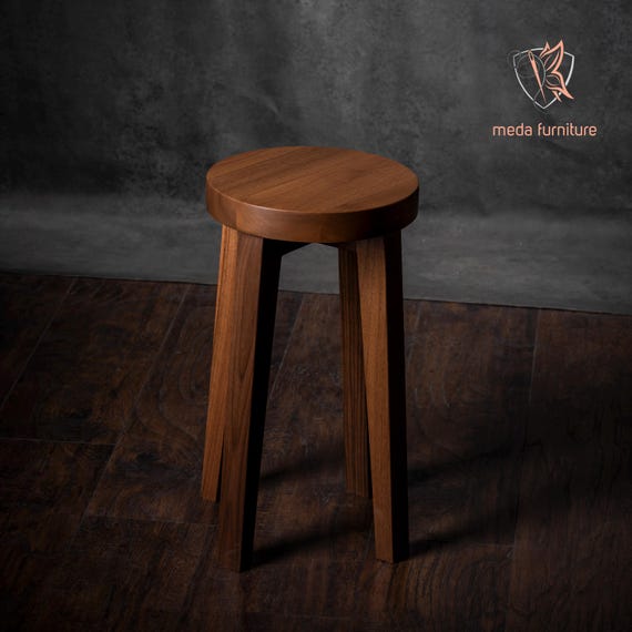 Kuriwa Handmade Solid Walnut Side Table – Minimalist Bedside Accent Table