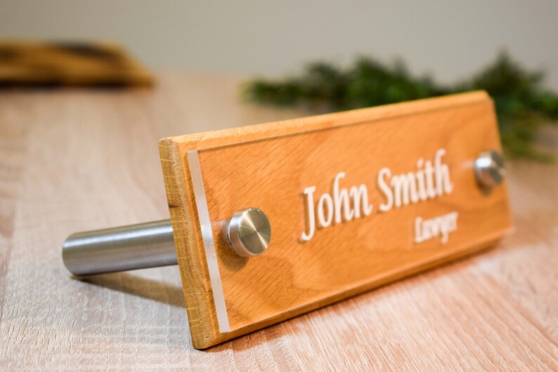 Desk Name Plate Rustic Custom Office Name Sign Personalized Etsy