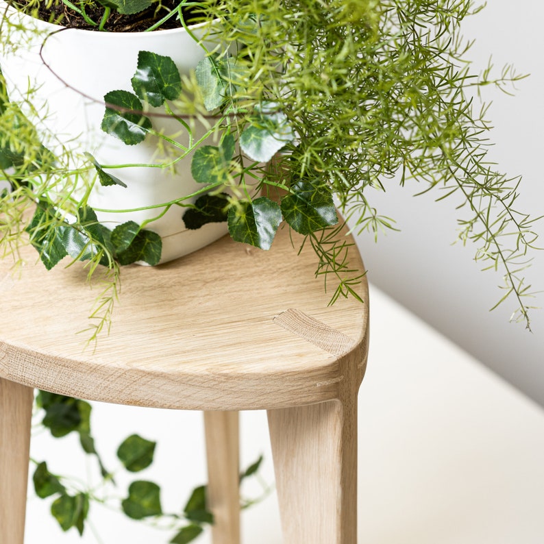 Oak Plant Stand Plant Stool Wooden Table Plant Stand Etsy