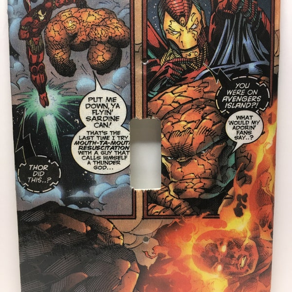 Avengers Fantastic Four Teamup! switch plate cover