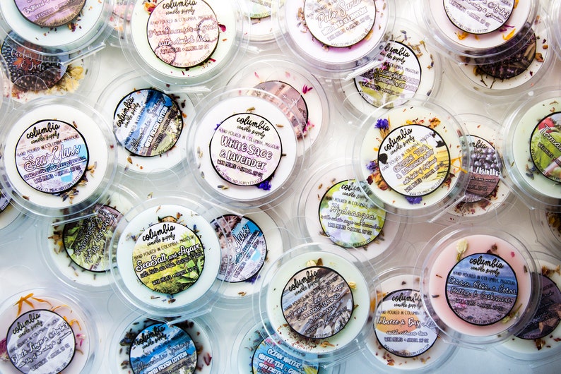 Approx. 2.7 Oz Sold Individually Herbal Collection Round Wax Melt Clamshells