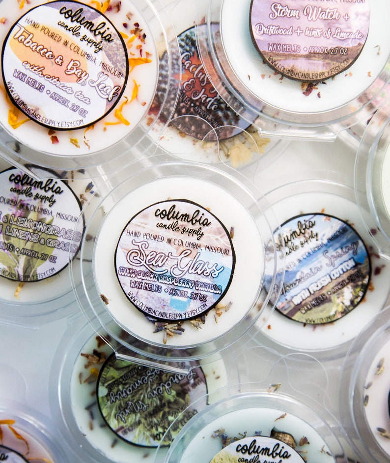 Approx. 2.7 Oz Sold Individually Herbal Collection Round Wax Melt Clamshells