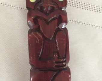 Hand Carved Tiki Totem, Native Carved Totem Made in New Zealand