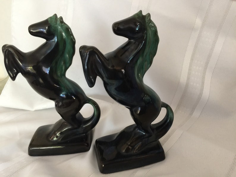Sculpted Ceramic Horse Black and White Each peice is unique and made by my self Handmade from stoneware clay