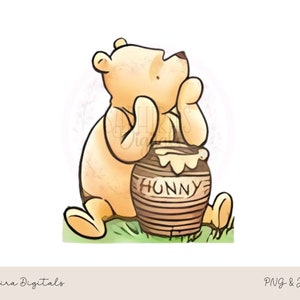 Classic Winnie the Pooh  PNG and JPG, Pooh Sublimation Design, Winnie the Pooh PNG, Instant Digital Download, Pooh Bear