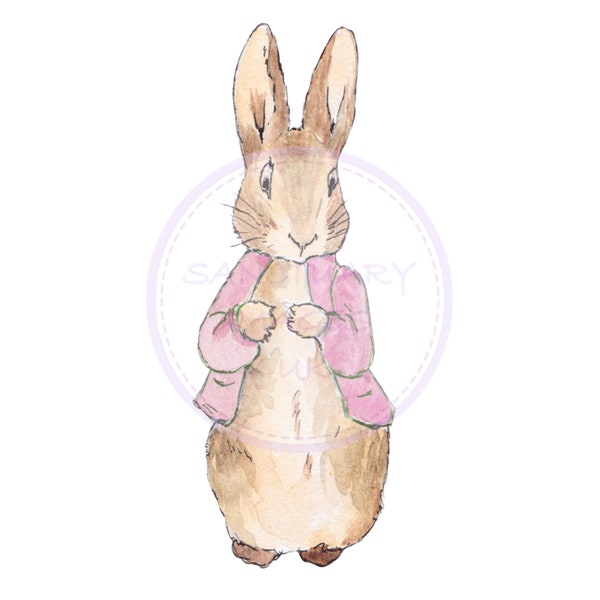 Peter Rabbit Flopsy Bunny PNG, Animal Sublimation Design, Flopsy PNG, Instant Digital Download, Peter Rabbit