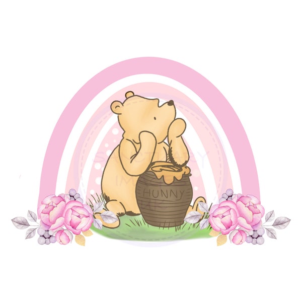 Classic Winnie the Pooh  PNG, Pooh Sublimation Design, Winnie the Pooh PNG, Instant Digital Download, Pooh Bear