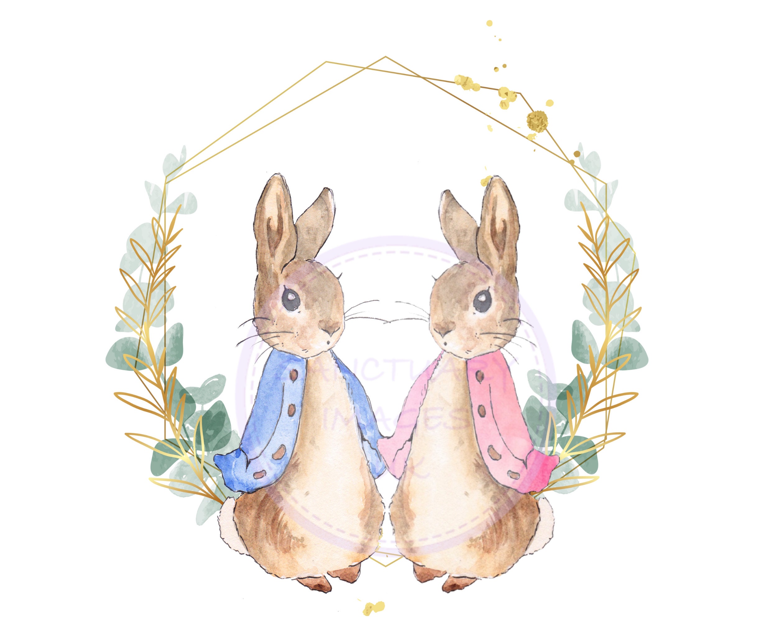 Peter and Flopsy PNG Animal Sublimation Design Peter Rabbit - Etsy